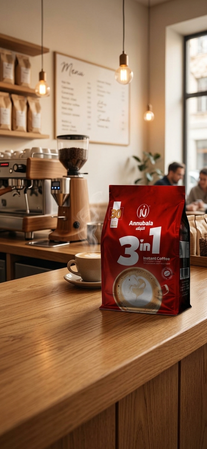 Annubala 3-in-1 Instant Coffee Mix - 30 Single Serve Sachets with Creamer & Sugar